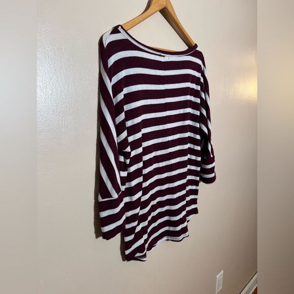 Burgundy 41 Hawthorn Striped Top Size L VGUC - Picture 4 of 5